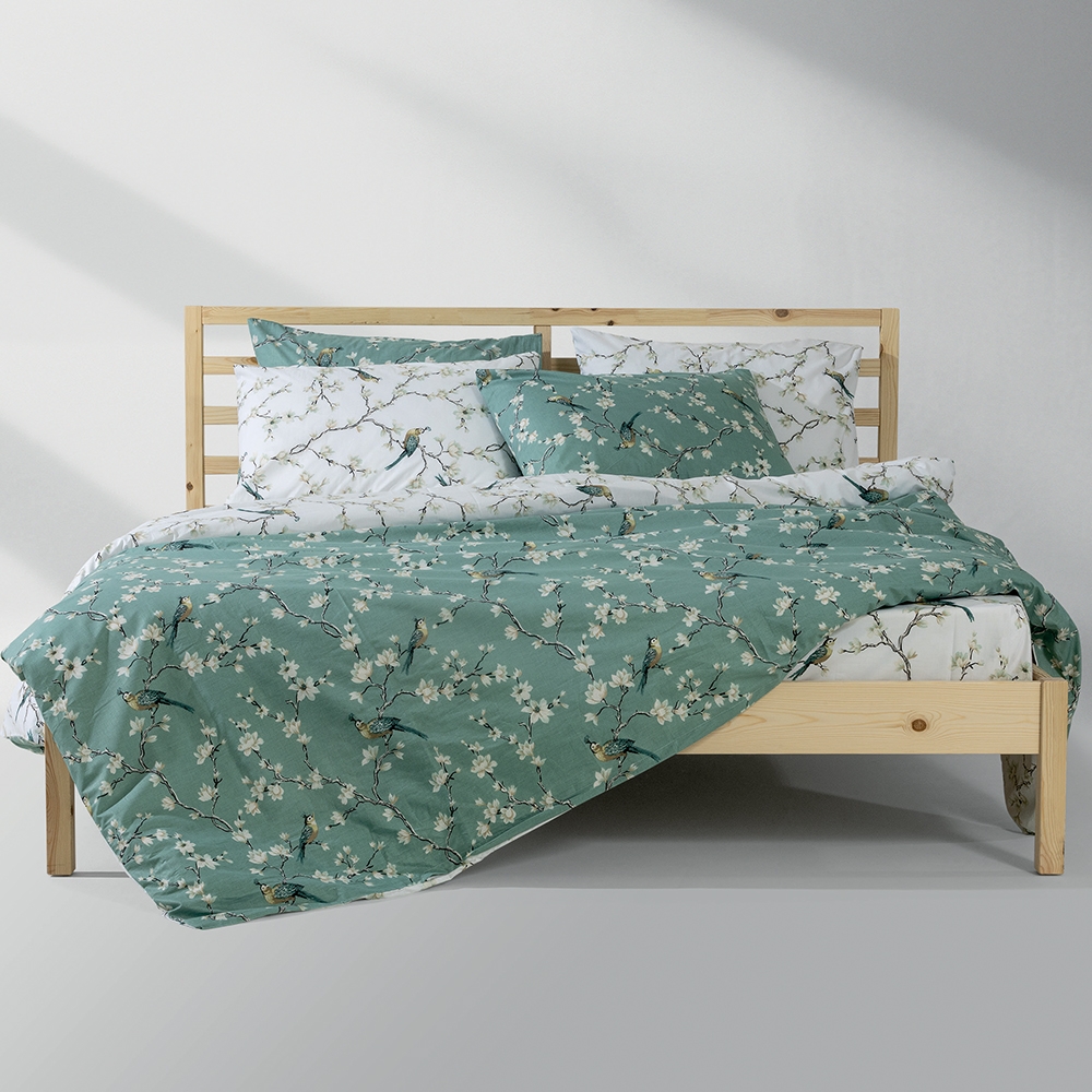 Σετ Σεντόνια King Size (260×270) Parrots Πετρόλ