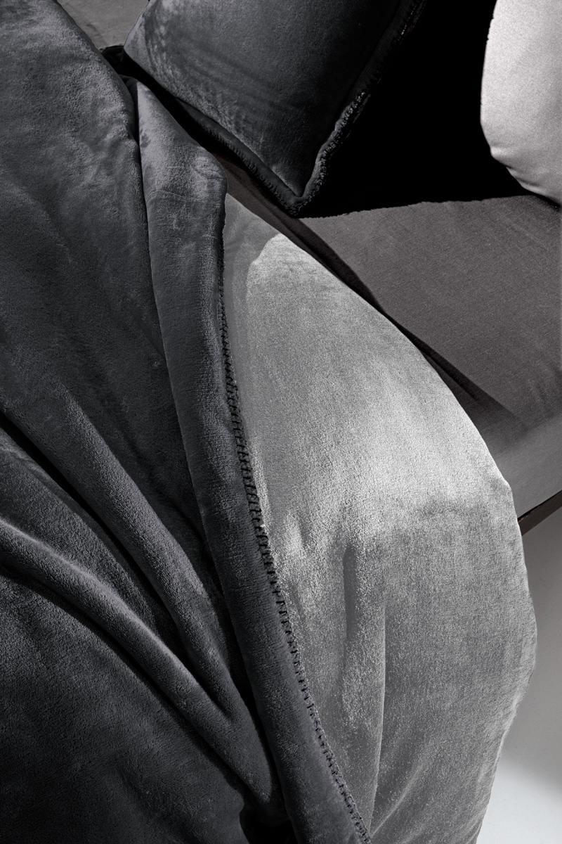 Σετ 2τμχ Κουβέρτα Velvet Anthracite