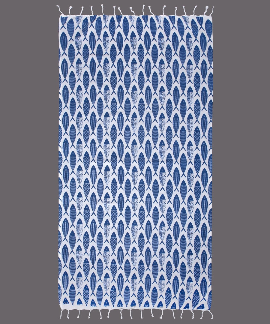 Pestemal nkp539 (90cm x 180cm) μπλέ ροαγιάλ