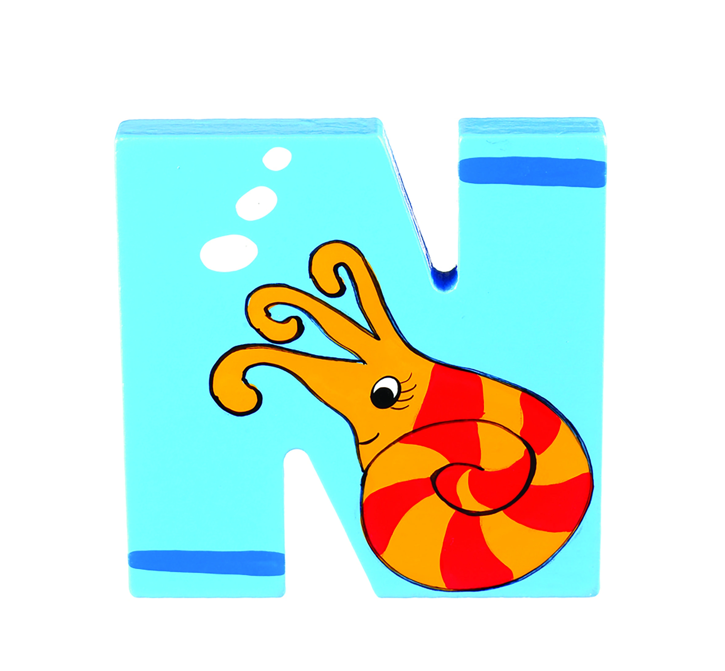 Ξύλινο Γράμμα N Alphabet Letters Orange Tree Toys