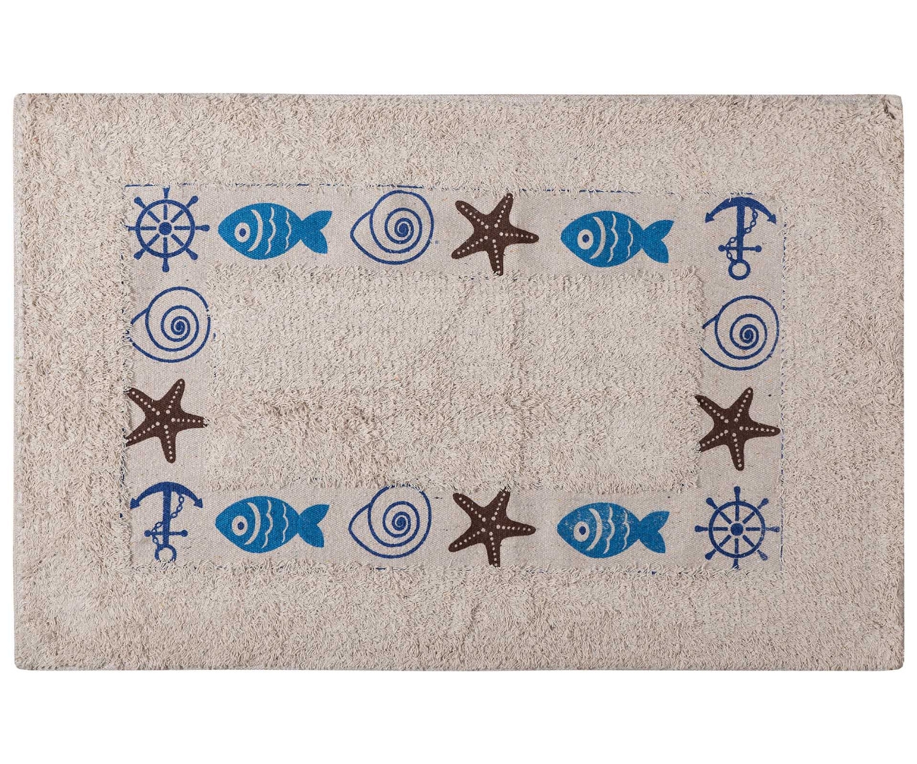 Πατάκι ψάρι σκέτο (40cm x 60cm) μπλέ