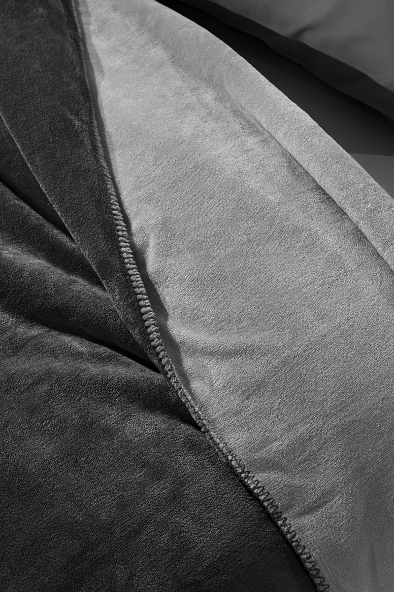 Σετ 2τμχ Κουβέρτα Velvet Anthracite
