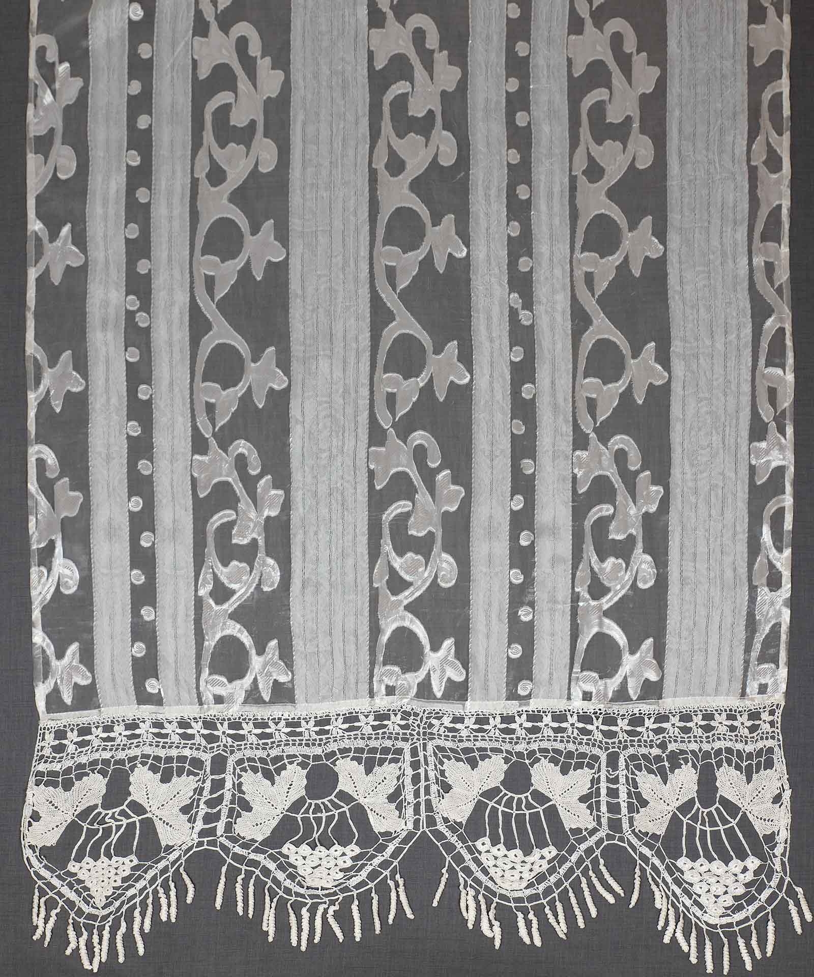 κουρτίνα 014 (120cm x 160cm) λευκό με τιράντα
