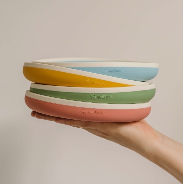 Πιάτο Σιλικόνης 18 cm - Ροζ - Smikkels