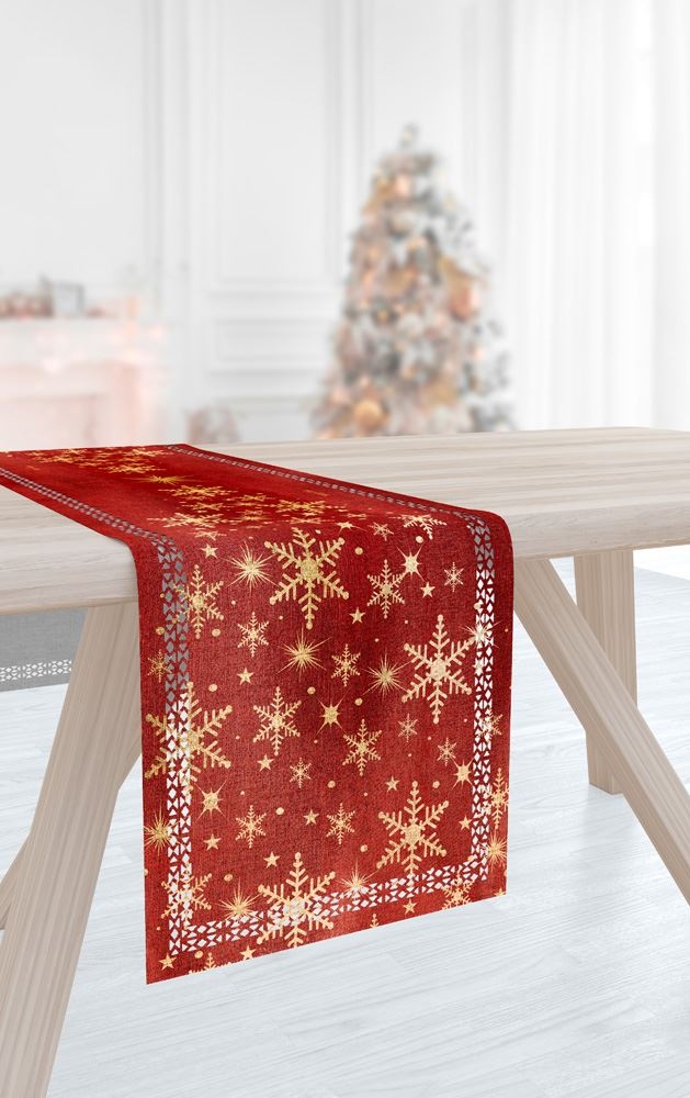 Χριστουγεννιάτικη Τραβέρσα 2037 Red Laser Cut 