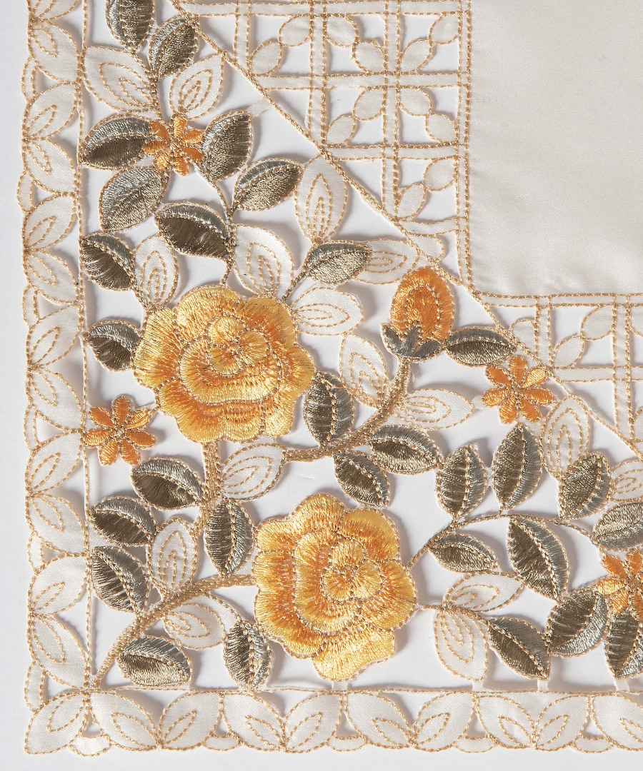 Σατέν κοφτό καρέ (60cm x 60cm) 081 κίτρινο