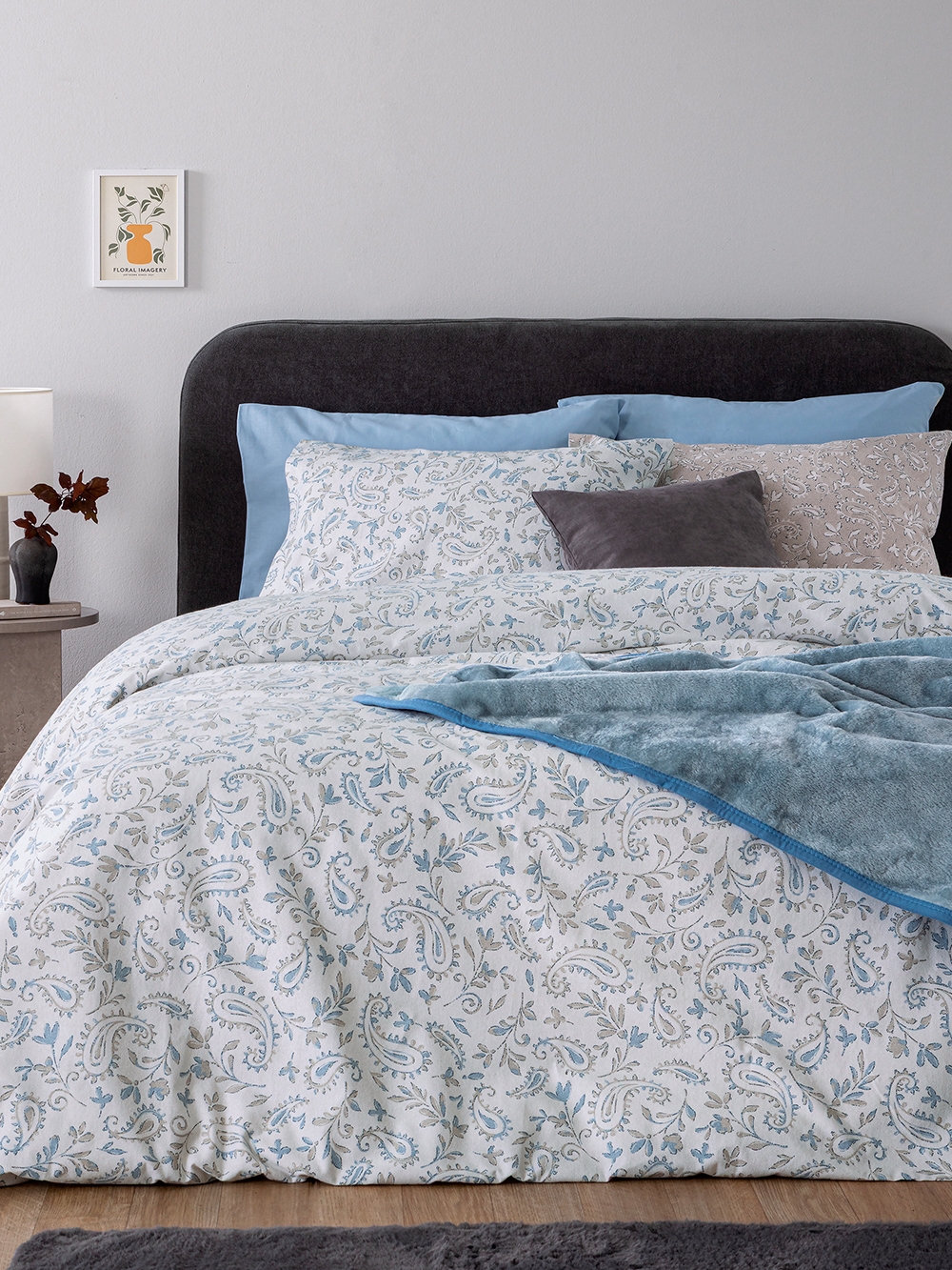 Σετ Σεντόνια Υπέρδιπλα Flannel Beauty 240x265 FB0246 Χωρίς Λάστιχο