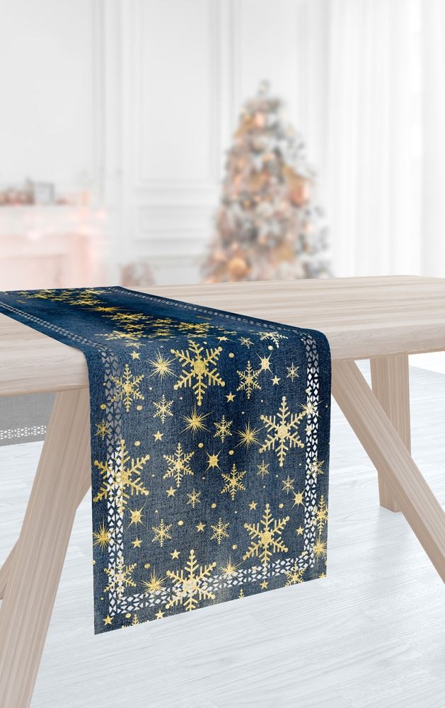 Χριστουγεννιάτικη Τραβέρσα 2037 Blue Laser Cut 