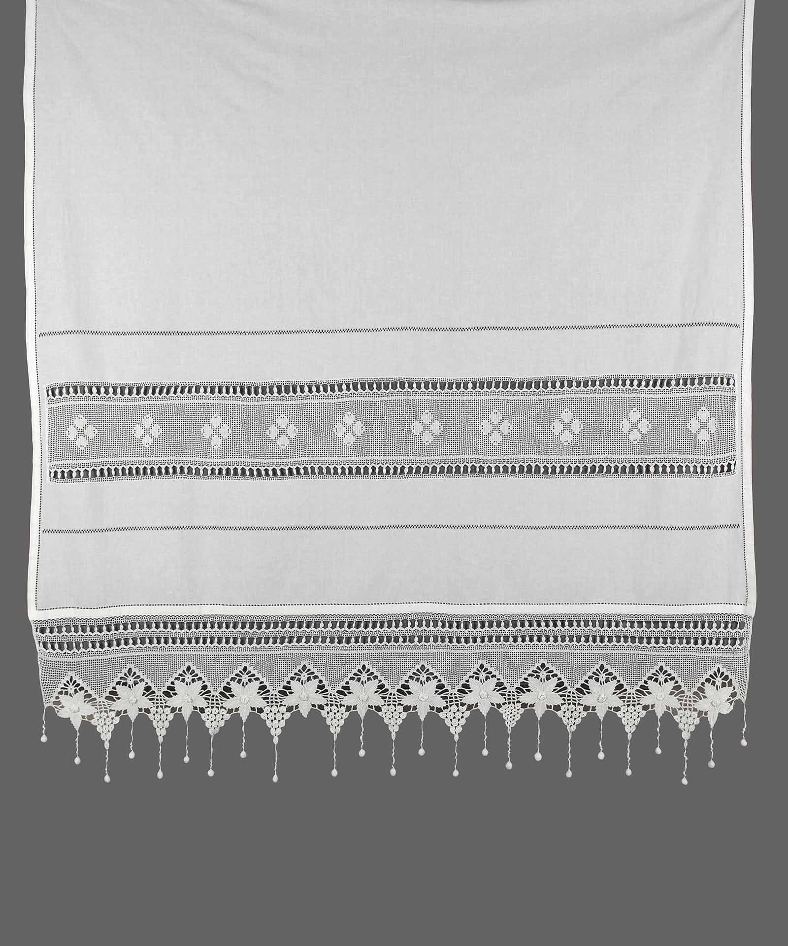 κουρτίνα 027 (200cm x 270cm) λευκό με τούνελ