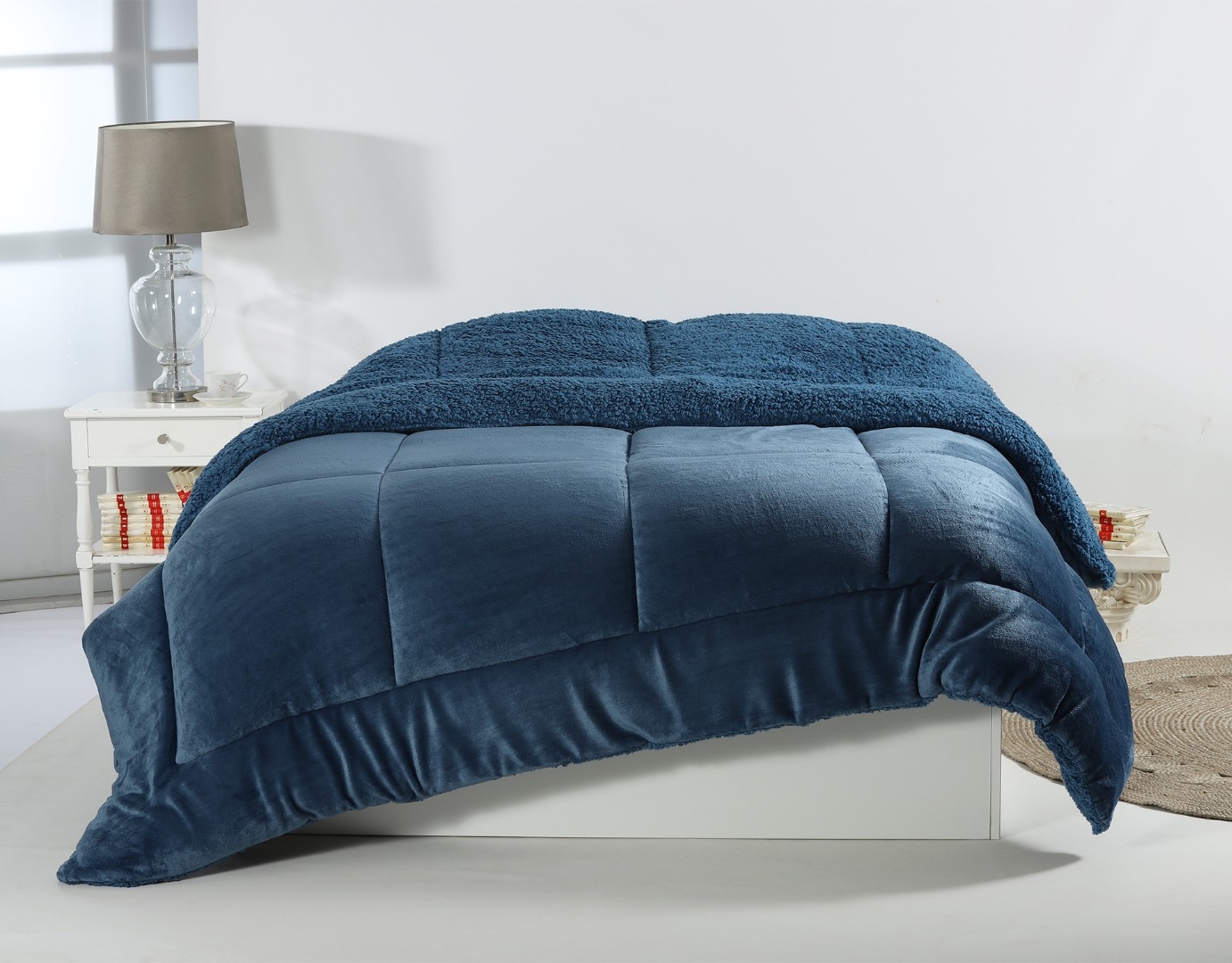 Κουβερτοπάπλωμα solid (240cm x 260cm) navy