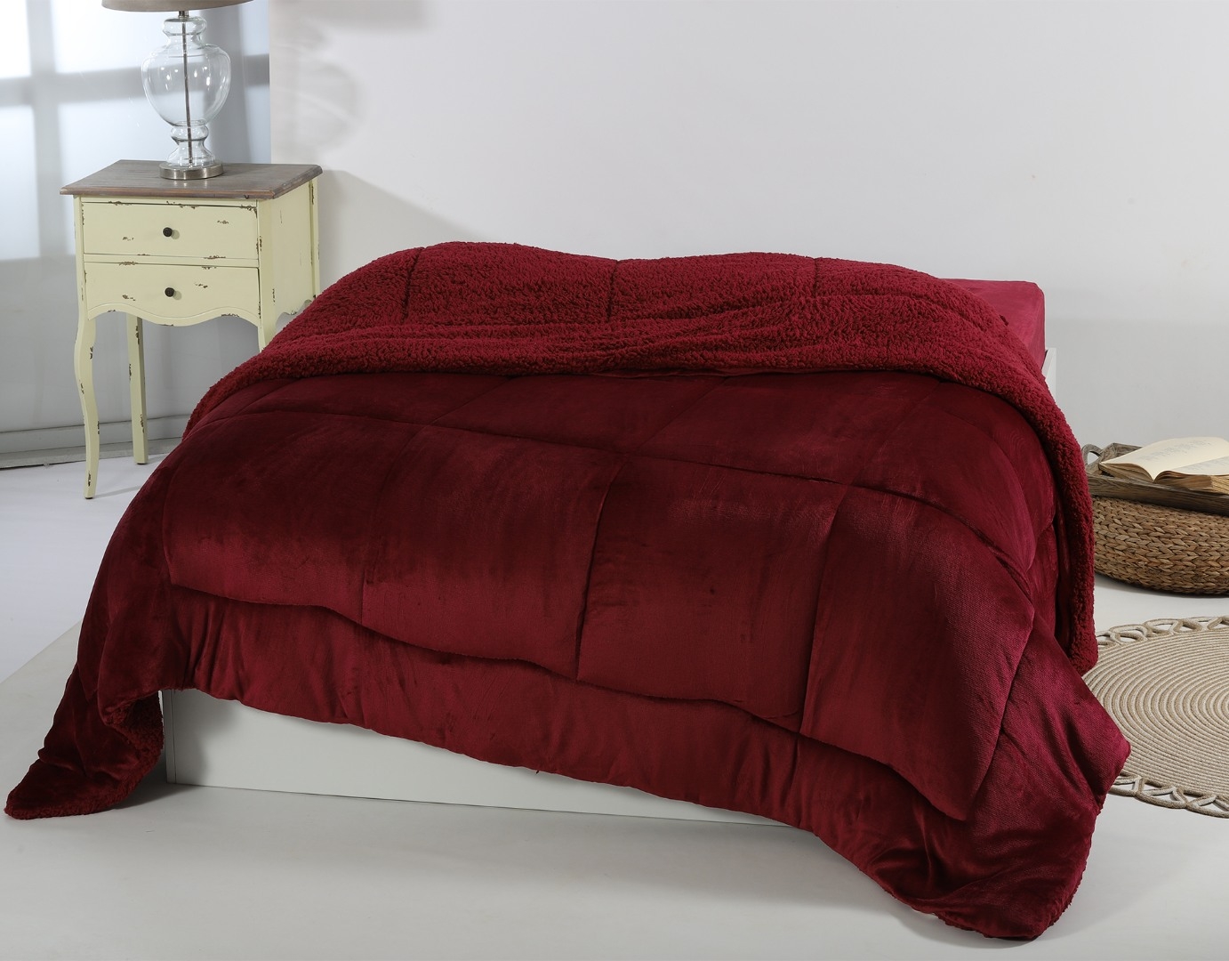 Κουβερτοπάπλωμα solid (220cm x 240cm) burgundy