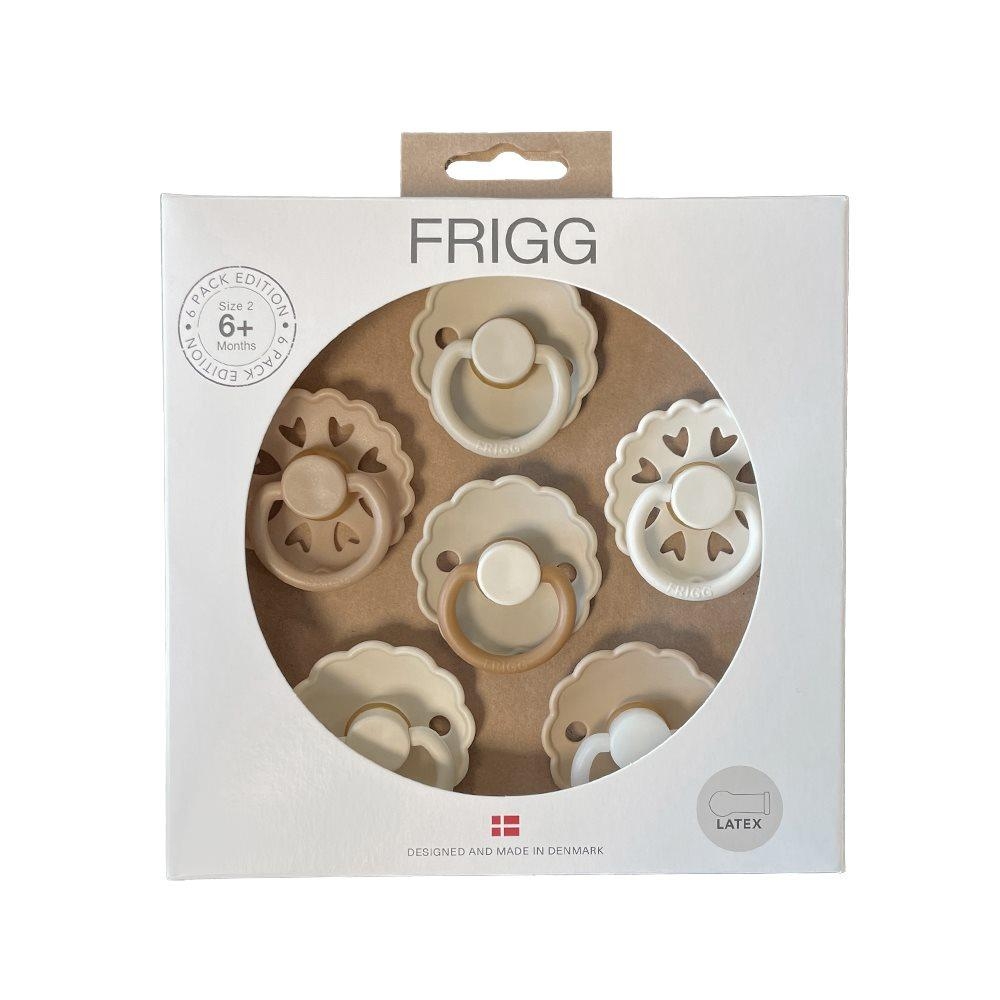 Σετ 6 Πιπίλες Latex FRIGG – Cinnamon Charm 6-18 Μηνών