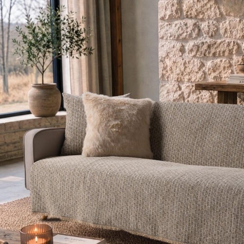 Ριχτάρι  Joliet 08 khaki - Τριθέσιο 180x300cm