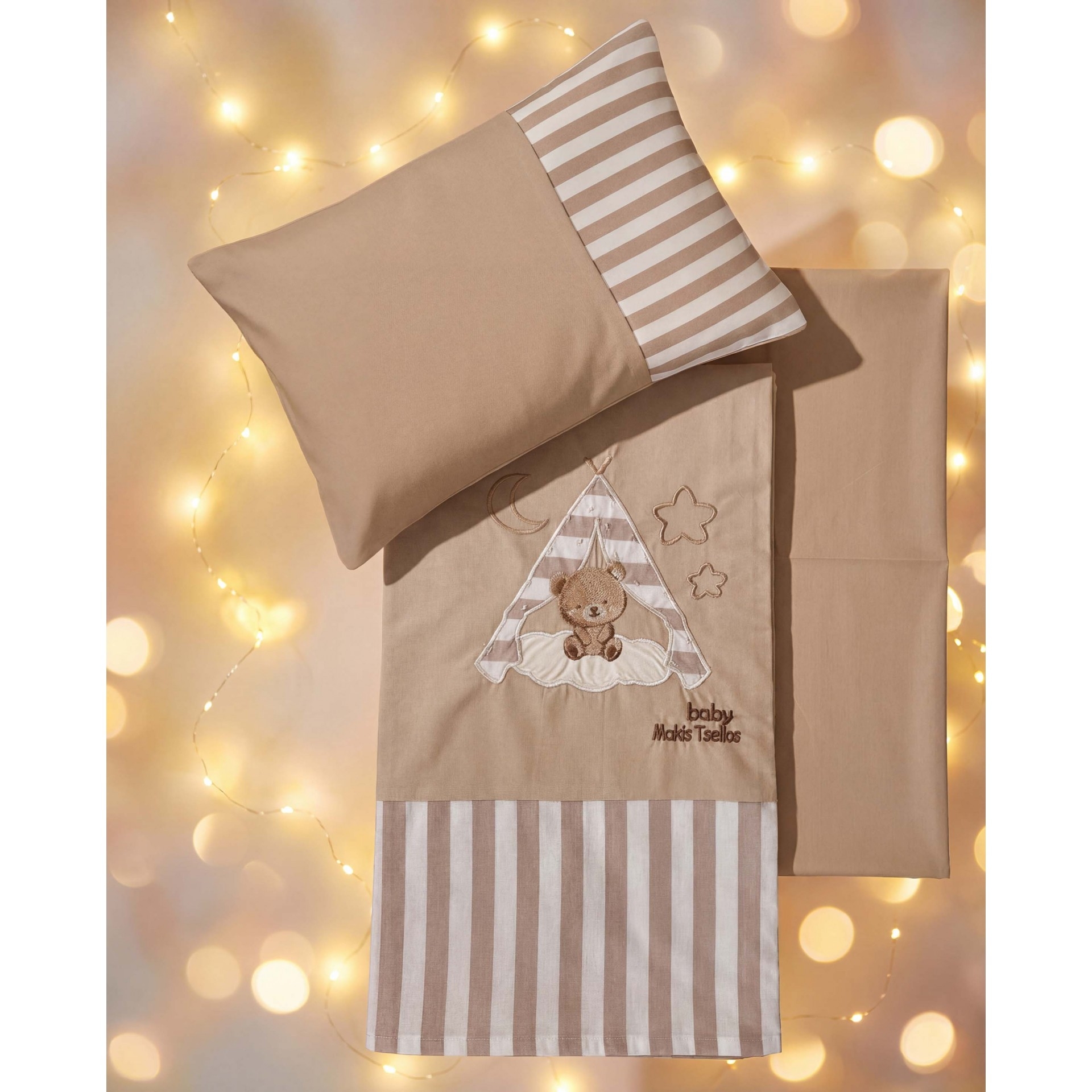 BOB  ΣΕΤ ΣΕΝΤ. BEBE  XΛ. 2*120x170cm 30x40cm  100% COTTON
