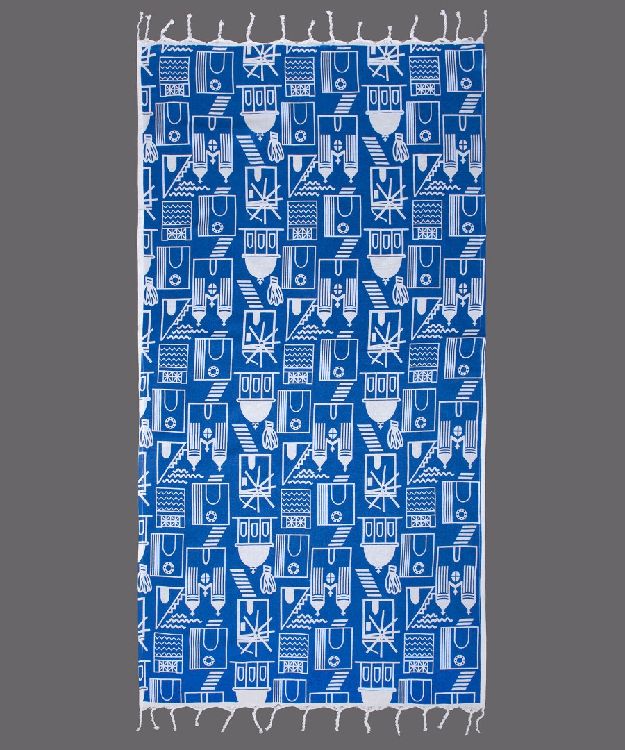 Pestemal nkp540 (90cm x 180cm) μπλέ ροαγιάλ