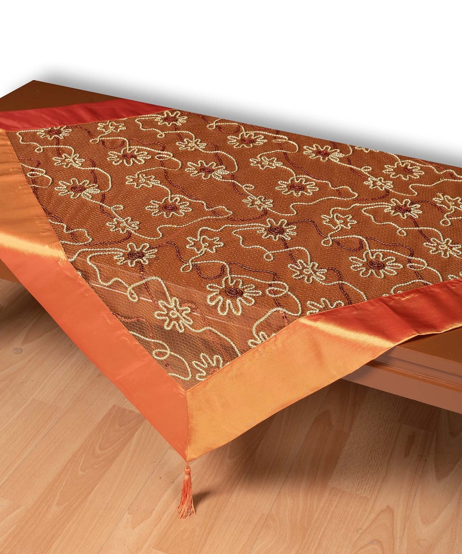 Τούλινο καρέ 7180 (85cm x 85cm) πορτοκαλί