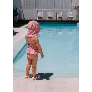 Μαγιό Ολόσωμο με Προστασία από τον Ήλιο Pink Whale 5-6 Ετών - Monnëka