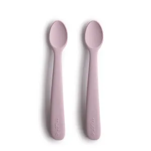 Σετ 2 Μακριά Κουταλάκια Σιλικόνης Soft Lilac - Mushie