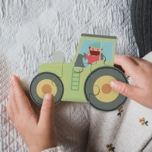 Μικρό Παζλ Τρακτέρ Farmyard Orange Tree Toys