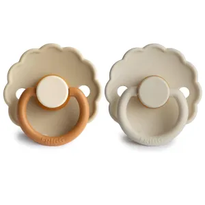 Σετ 2 Πιπίλες Latex FRIGG Daisy Desert/Cream 0-6 Μηνών