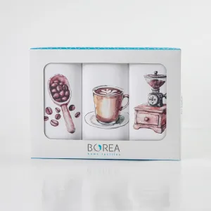 Ποτηρόπανα Κουζίνας Coffee Σετ 3ΤΜΧ