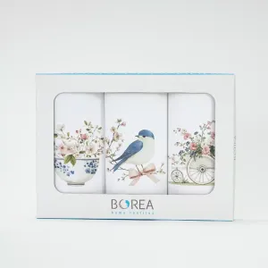 Ποτηρόπανα Κουζίνας Jardin Σετ 3ΤΜΧ