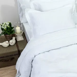 Κουβερλί Σετ Φαίδρα Λευκό Υπέρδιπλο