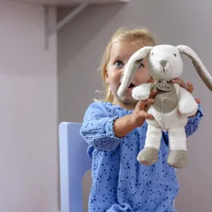 Λούτρινο Εκρού Κουνελάκι Organic Cotton Blend 18cm - CUTE