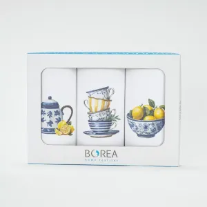 Ποτηρόπανα Κουζίνας Lemons Σετ 3ΤΜΧ