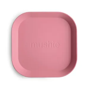 Σετ 2 Τετράγωνα Πιάτα PP Dusty Rose   - Mushie