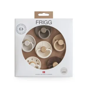 Σετ 6 Πιπίλες Latex FRIGG – Earthy Wonder 0-6 Μηνών