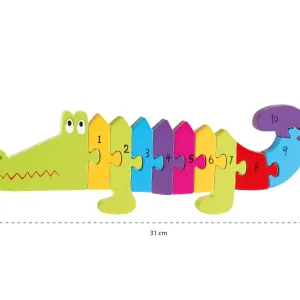 Παζλ Αριθμών Κροκόδειλος Animals Orange Tree Toys (FSC®)