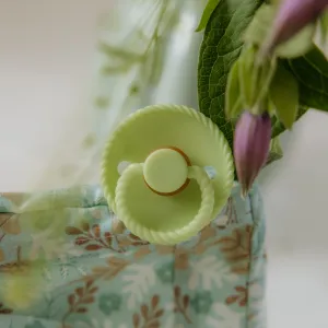 Σετ 2 Πιπίλες Σιλικόνης FRIGG Rope Silver Gray/Green Tea 0-6 Μηνών