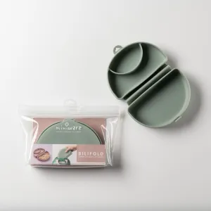 Miniware Des.13 Αναδιπλούμενο Πιάτο Σιλικόνης με βάση βεντούζα Μέντα