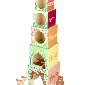 Κύβοι Στοίβαξης Woodland Orange Tree Toys
