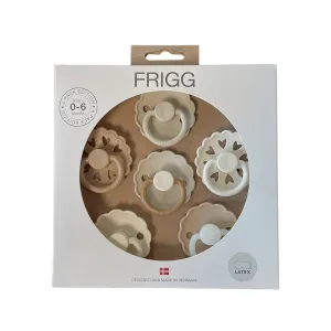 Σετ 6 Πιπίλες Latex FRIGG – Cinnamon Charm 0-6 Μηνών