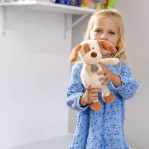 Λούτρινος Σκύλος Custard Organic Cotton Blend 18cm - CUTE