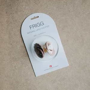 Σετ 2 Πιπίλες Latex Νυκτός FRIGG Daisy French Gray/Portobello 0-6 Μηνών