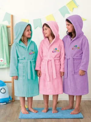 Μπουρνούζι με Κουκούλα Kids Bath CUTE PINK 2-4