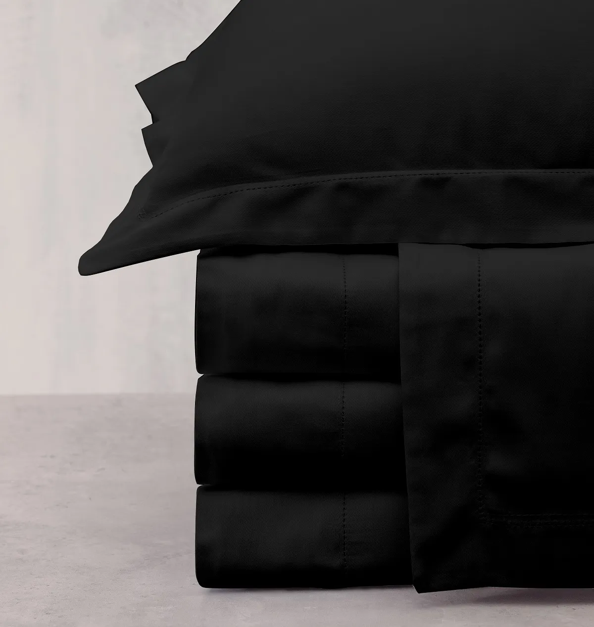 AZUR BLACK ΣΕΤ ΣΕΝΤΟΝΙΑ  ΥΠΕΡΔΙΠΛΑ 240x260cm  100%COTTON SATIN 230TC