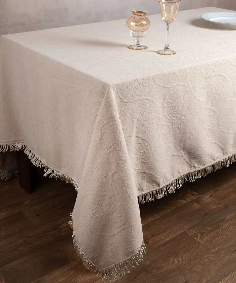 Σενίλ τραπεζομάντηλο 055 (200cm x 240cm) ivory