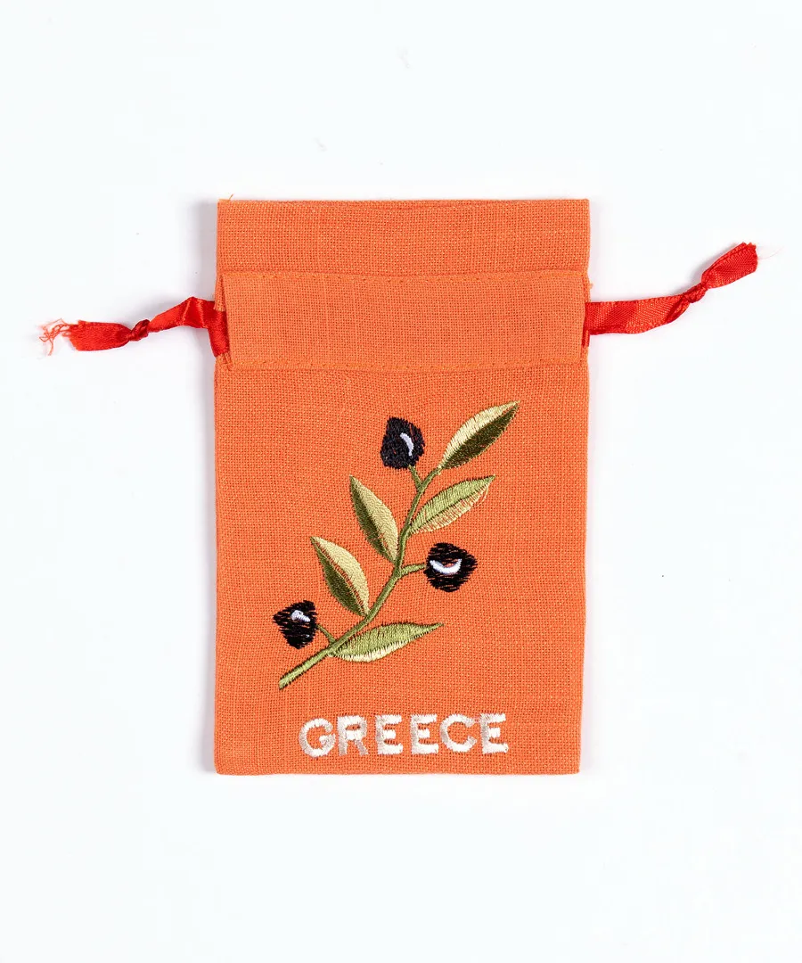 Σαπουνοθήκη (10τμχ) GREECE (9cm x 14cm) πορτοκαλί με χρώμα