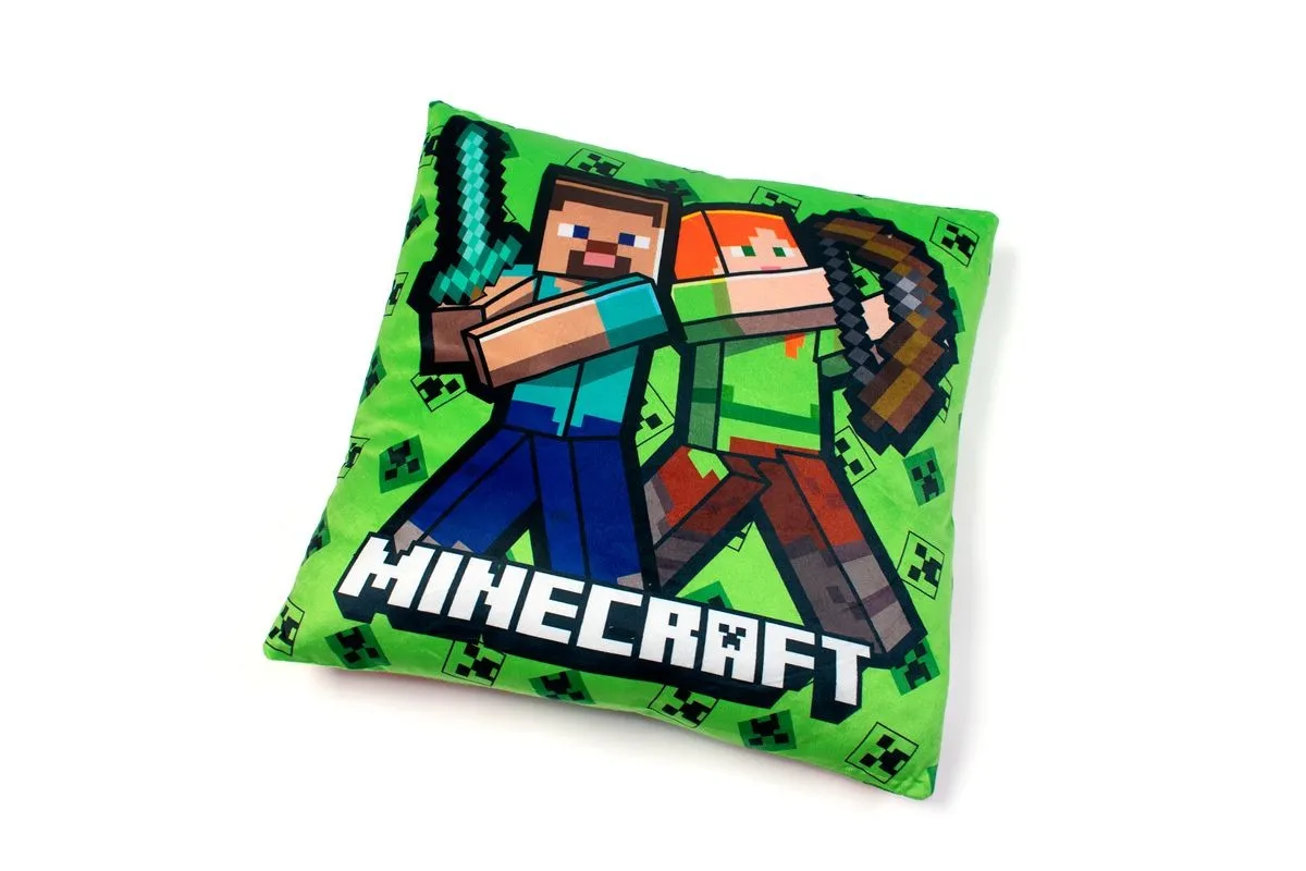 Βελούδινο Μαξιλάρι Mojang Minecraft 12 38x38 Light Green 100% Velboa