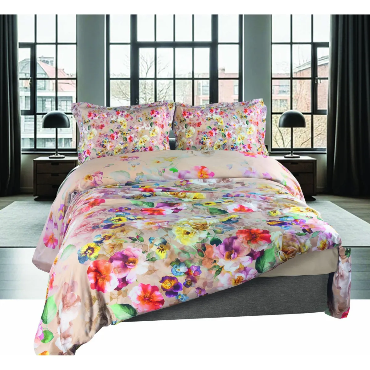 ΠΑΠΛΩΜΑ  KING BLOOM 240X250CM 100% COTTON SATIN 210TC
