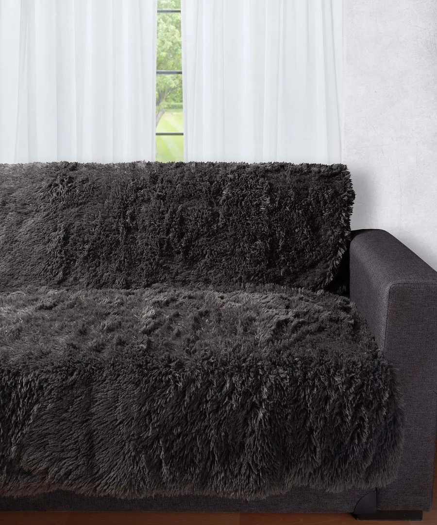 Διακοσμητικό μαλλιαρό ριχτάρι 5336 (145cm x 195cm) ανθρακί