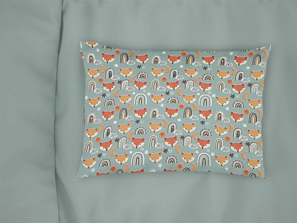 Μαξιλαροθήκη Εμπριμέ bebe Fox 528 35X45 Pale Cyan 100% Cotton