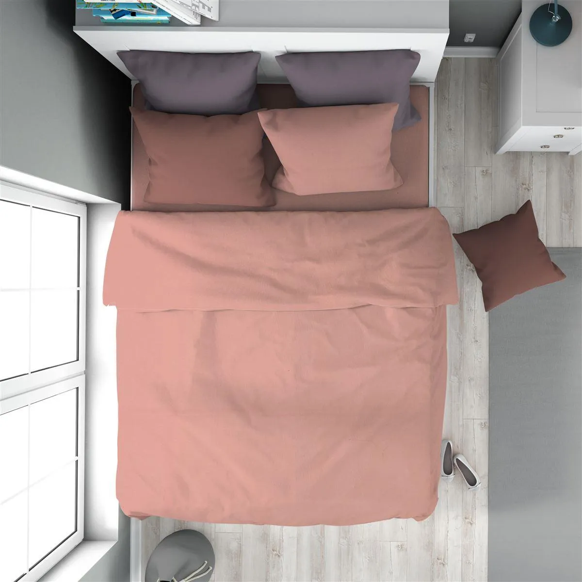 Πάπλωμα Solid 503 160X240 Dusty Rose 100% Cotton