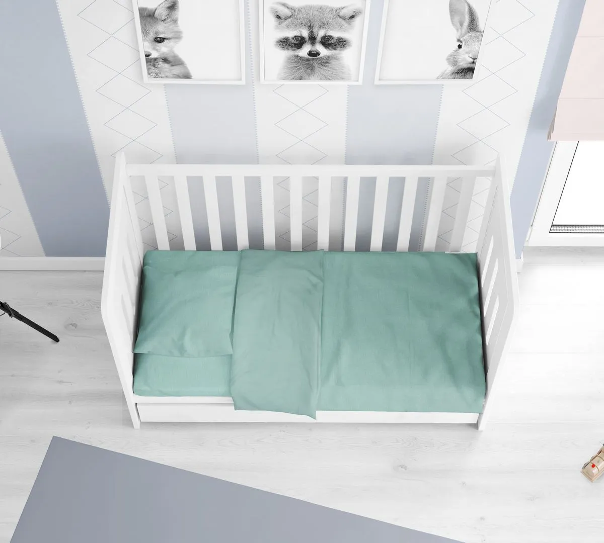 ΠΑΠΛΩΜΑΤΟΘΗΚΗ bebe Solid 497 120X160 Aqua Cotton 100%