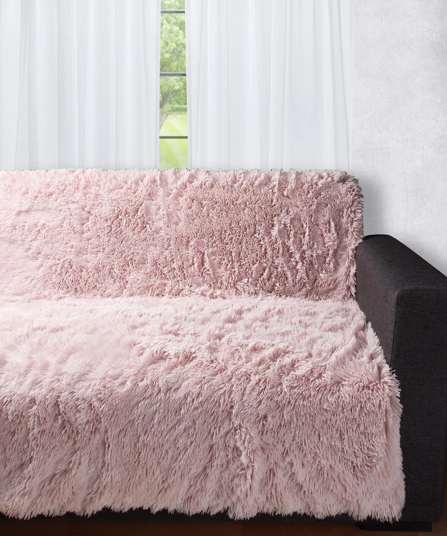 Διακοσμητικό μαλλιαρό ριχτάρι 5336 (145cm x 195cm) πούδρα