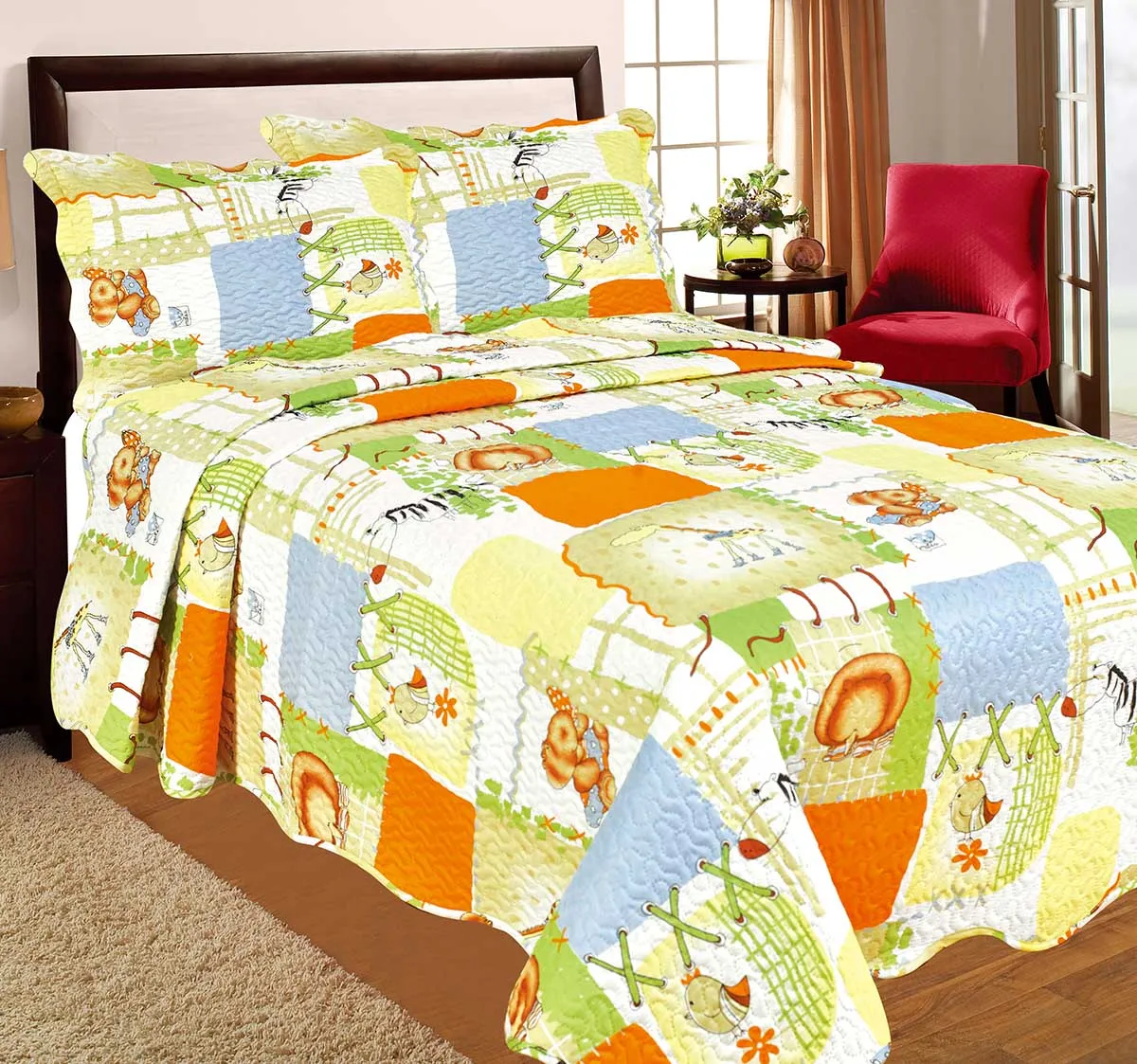 ΚΟΥΒΕΡΛΙ σετ (130cm x 180cm + 1 x 35cm x 45cm) kids1a